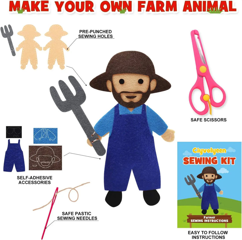 Farm Animals DIY Craft Sewing Kit